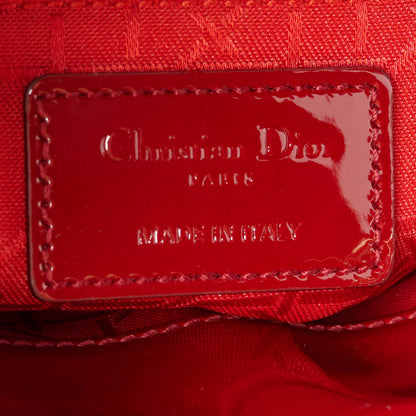 Christian Dior Patent Cannage Mini Lady Dior Red 6 of 10