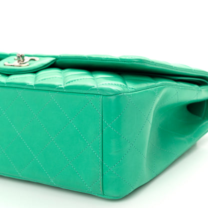 Chanel Lambskin Quilted Maxi Double Flap Green 10 of 13