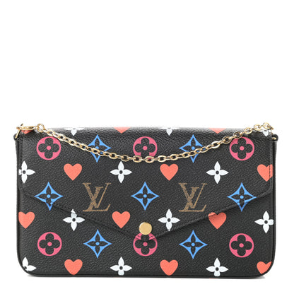Louis Vuitton Game On Felicie Chain Wallet Black 1 of 9