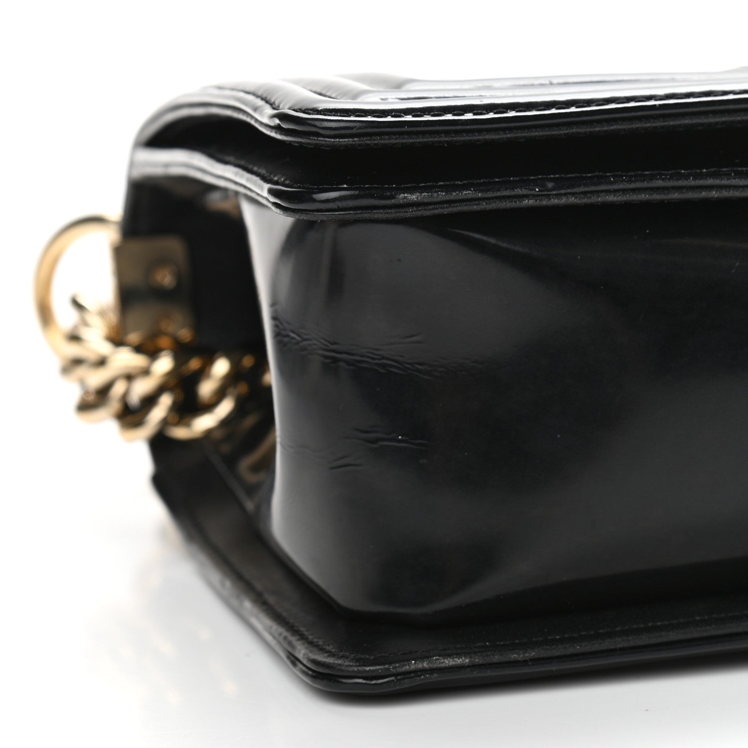 Chanel Patent Calfskin Quilted Medium Boy Flap Black 9 of 16