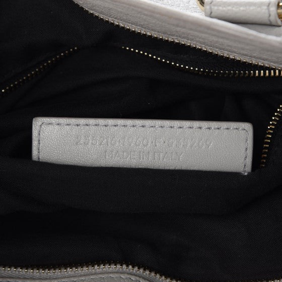 Chevre Gold Metallic Edge Hardware Velo Gris Perle