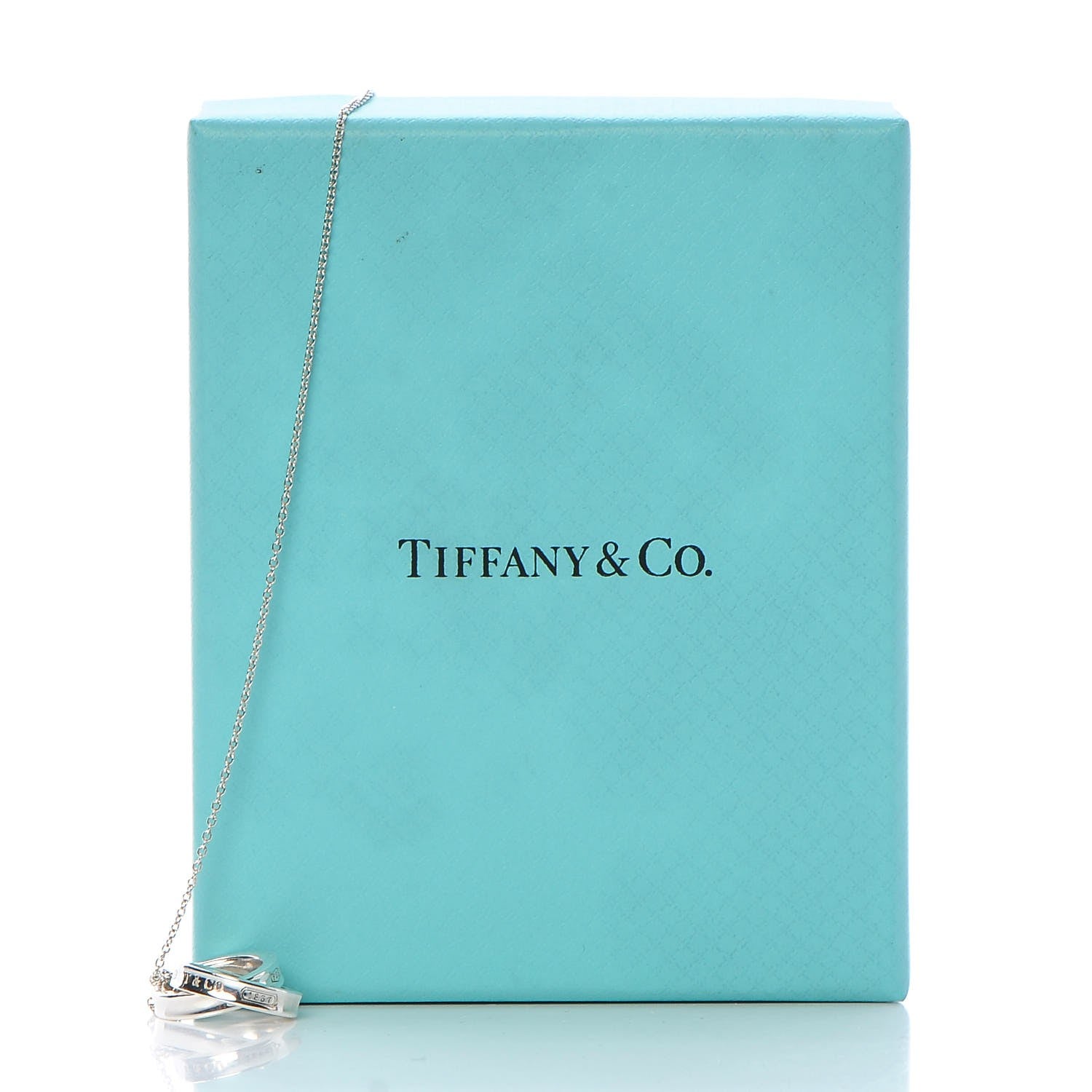 Tiffany Sterling Silver 1837 Interlocking Circles Pendant Necklace 9 of 9