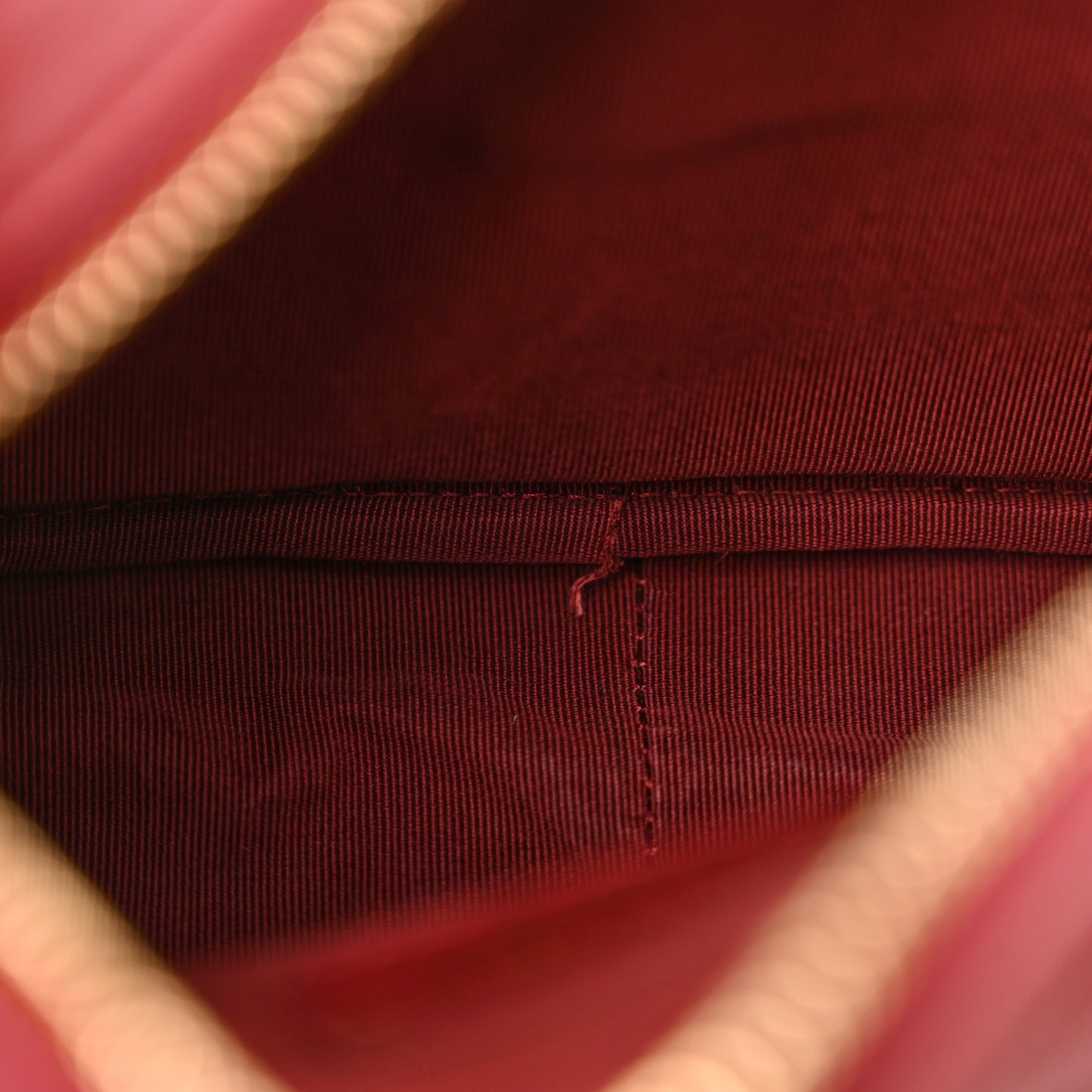 Lambskin Quilted Small Buckle Camera Case Bag Burgundy