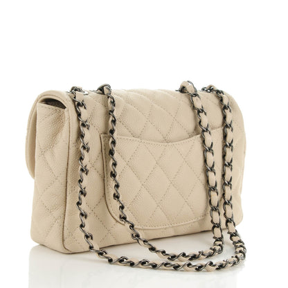 Chanel Caviar Quilted Medium Now and Forever Flap Ivory 3 of 8