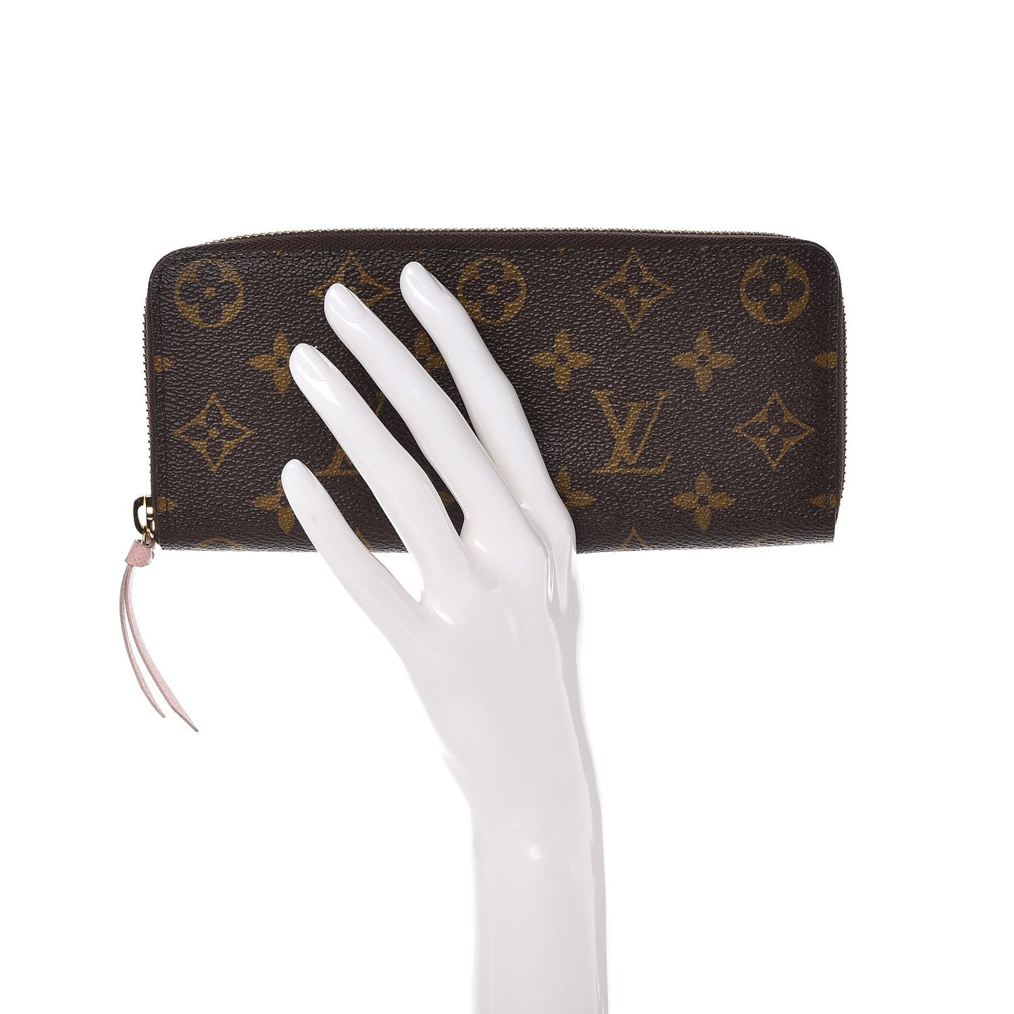 Monogram Clemence Wallet Rose Ballerine