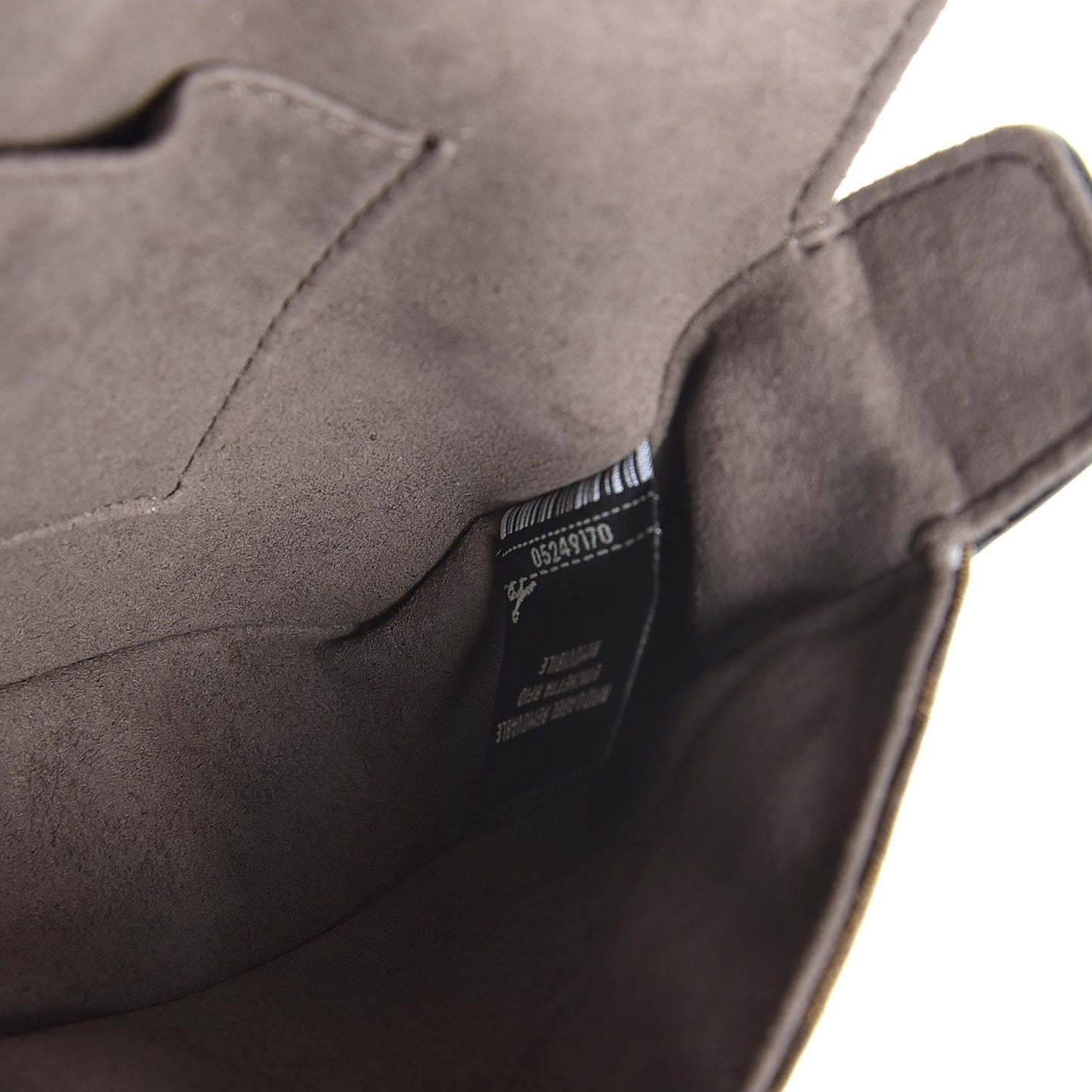 Glazed Fabric Vitello Century FF 1974 Stamp Patch Mini Double F Crossbody Bag Mogano Panna Black