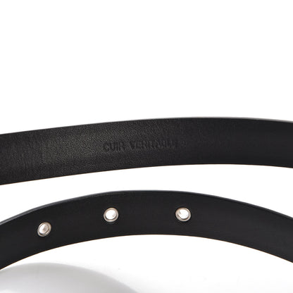 Chanel Glitter Calfskin CC Logo Skinny Belt 80 32 Charcoal 6 of 9