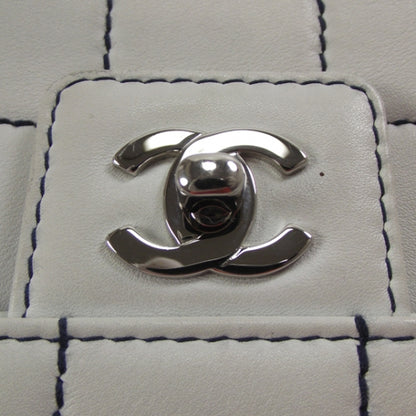Chanel Lambskin Contrast Stitch Medium Flap White 12 of 12