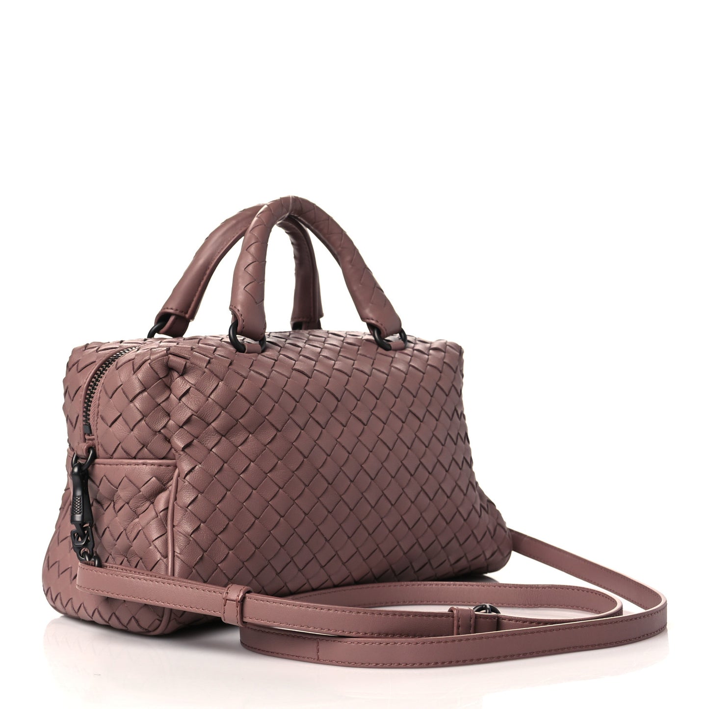 Nappa Intrecciato Mini Boston Dusty Rose