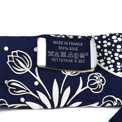 Hermes Silk Les Leopards Twilly Marine White 4 of 4