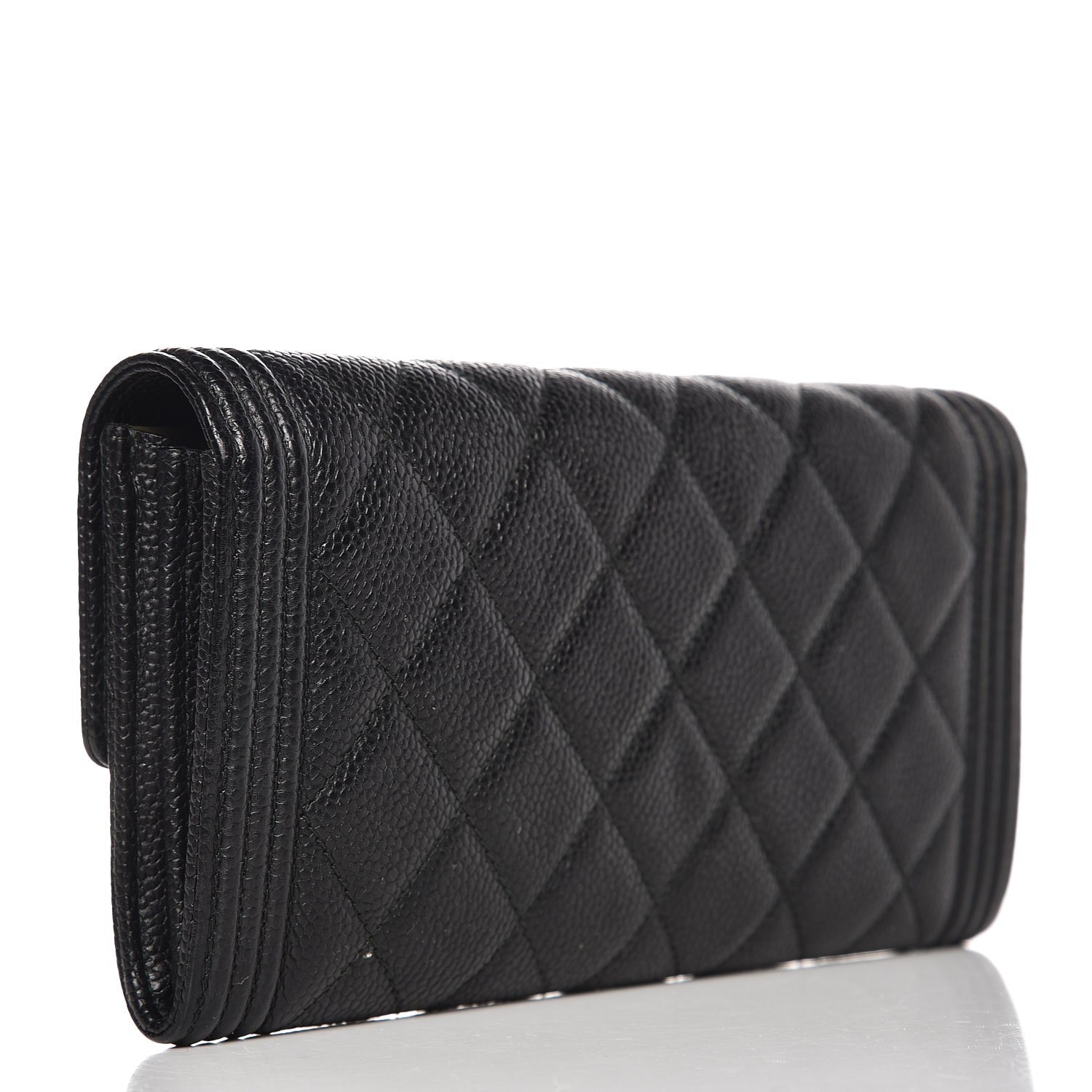 Chanel Caviar Quilted Boy Flap Wallet Black 3 of 8