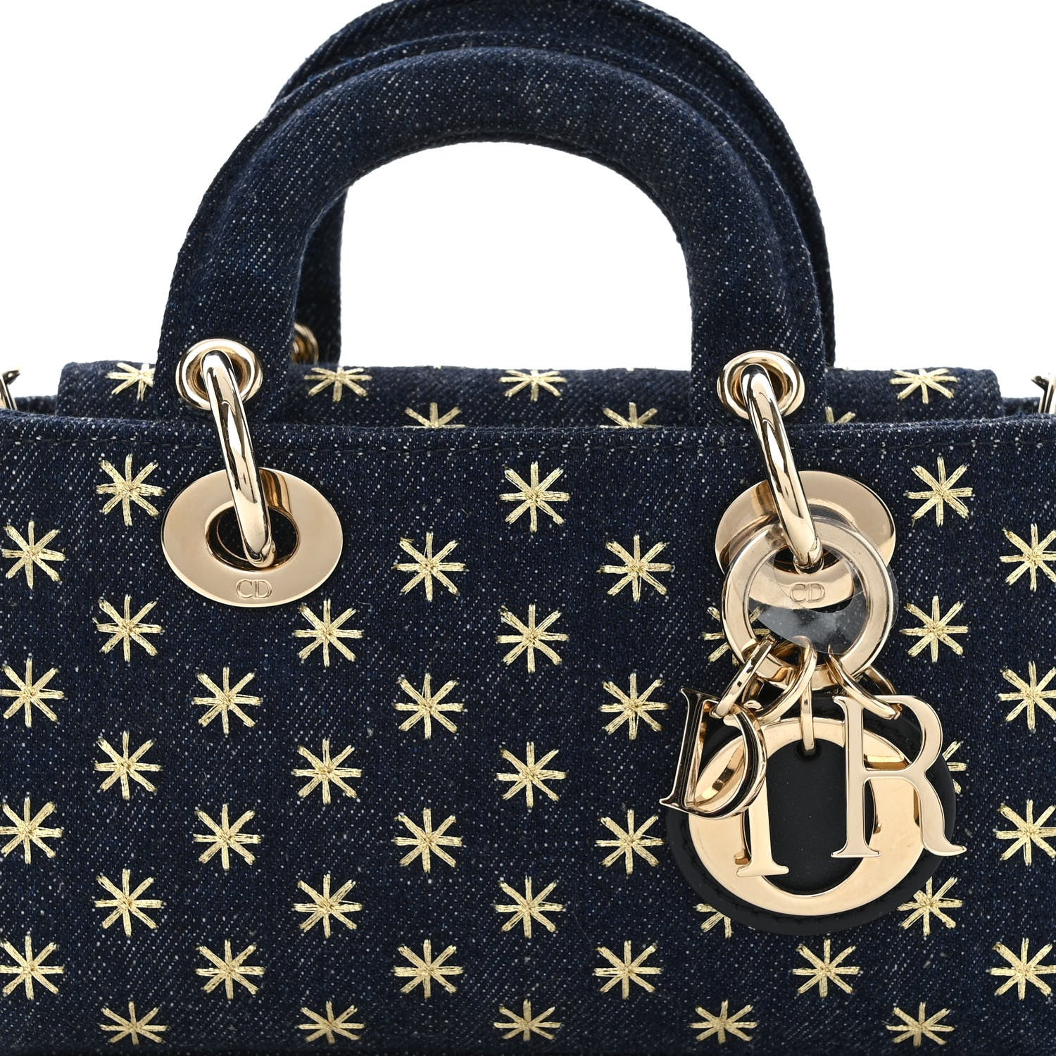 Christian Dior Denim Embroidered Star Lady D-Joy Blue 8 of 12