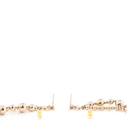 Chanel Metal CC Bead Drop Earrings Gold 3 of 4