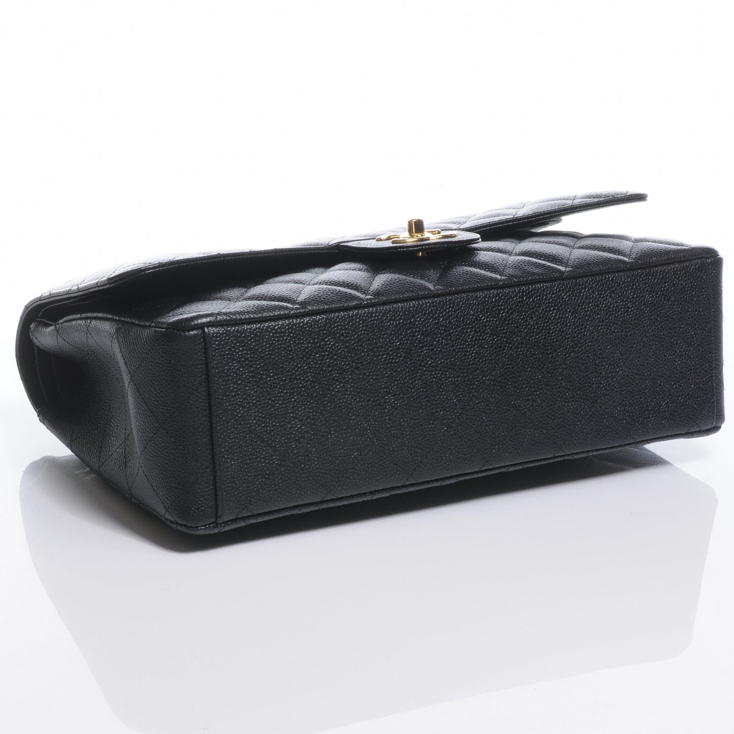 Caviar Quilted Maxi Double Flap Black