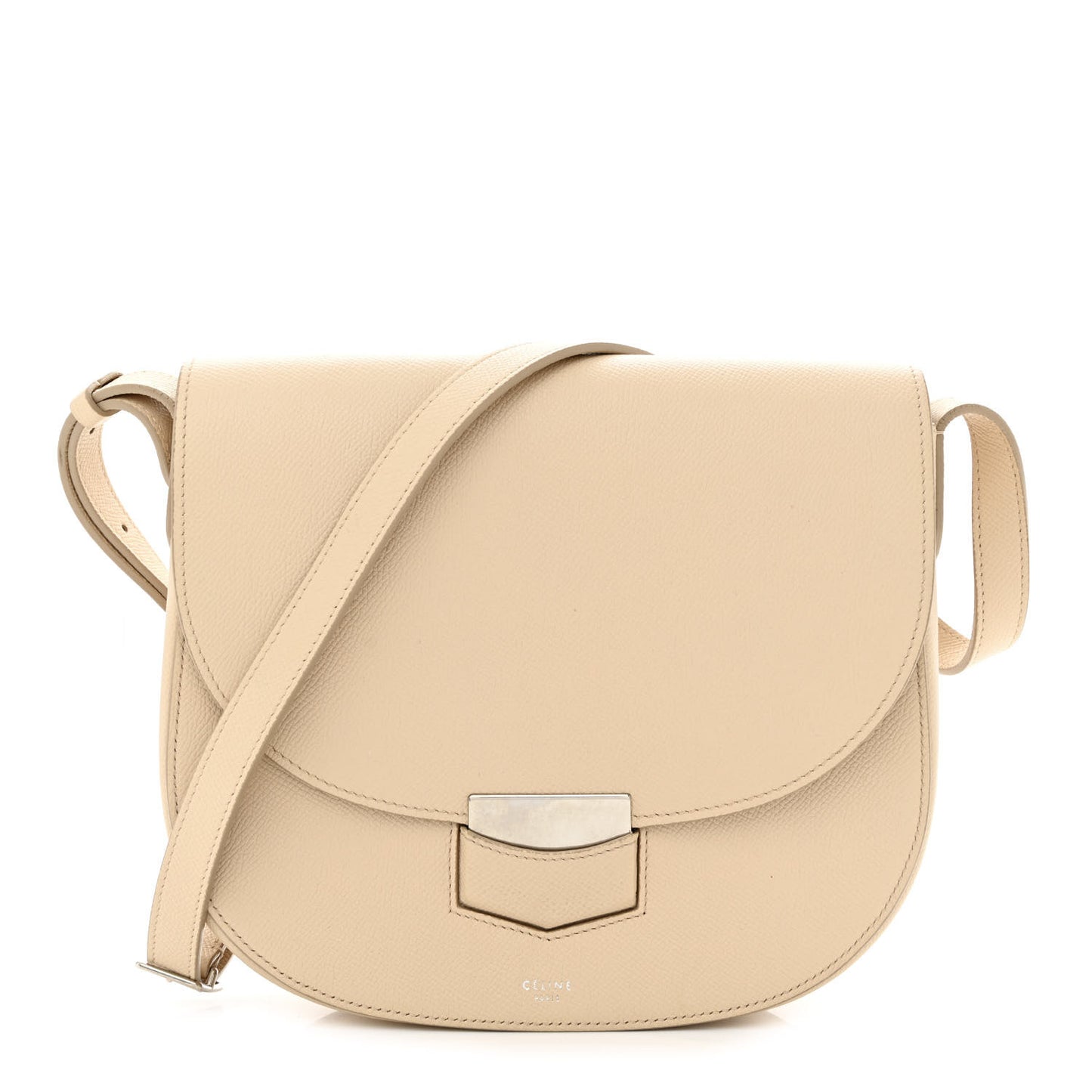 Grained Calfskin Medium Trotteur Light Taupe