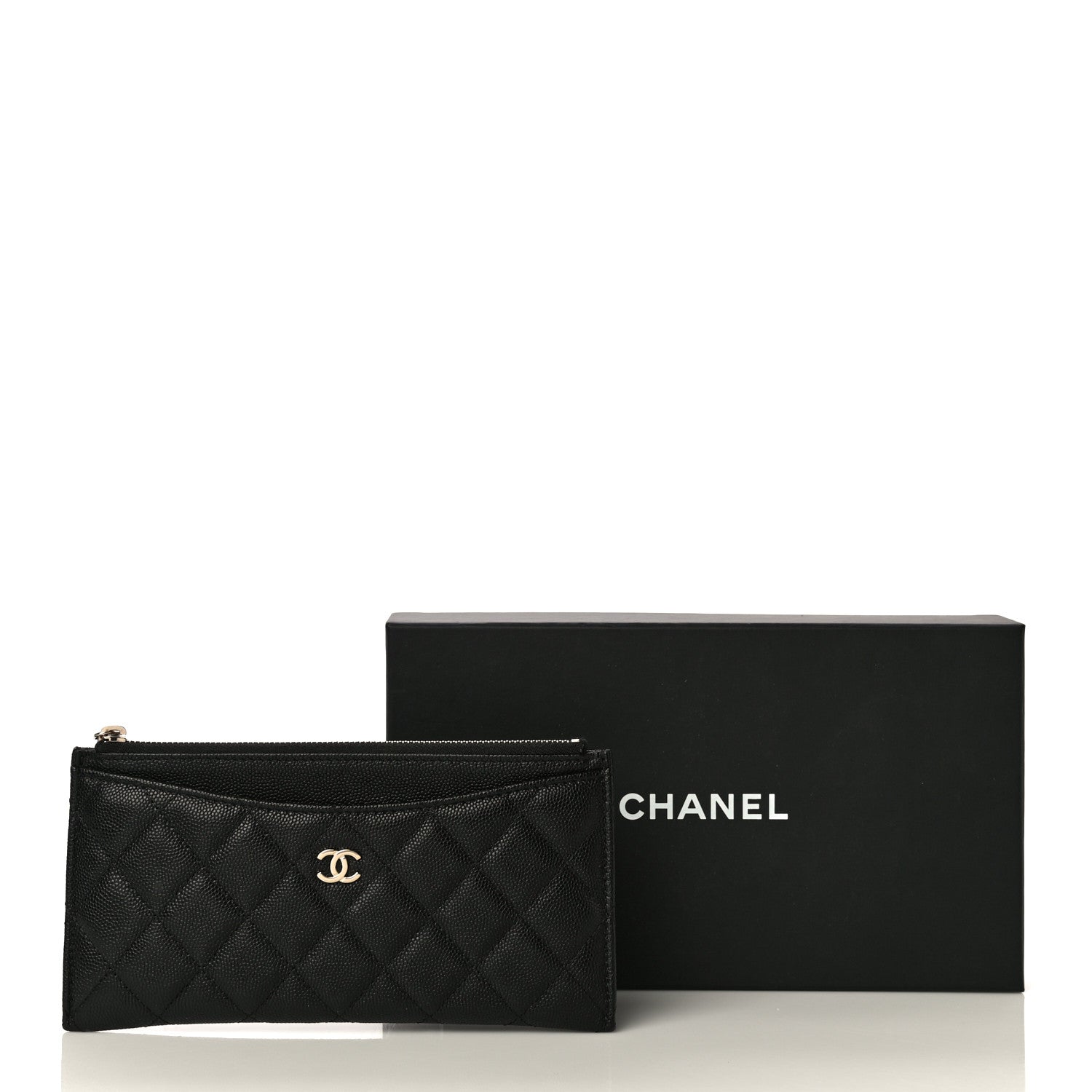 Chanel Caviar Quilted Classic Zip Pouch Black 11 of 11
