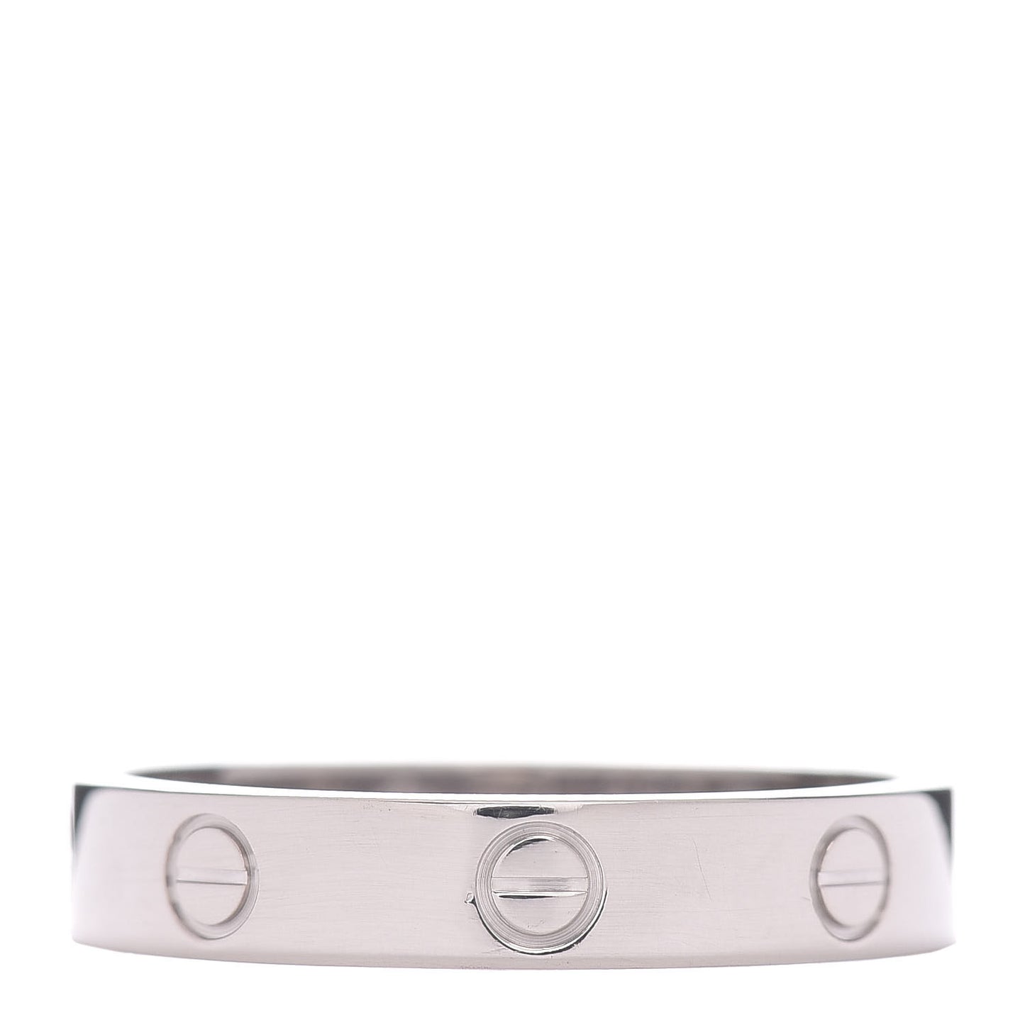 18K White Gold 3.5mm LOVE Wedding Band Ring 58 8.5