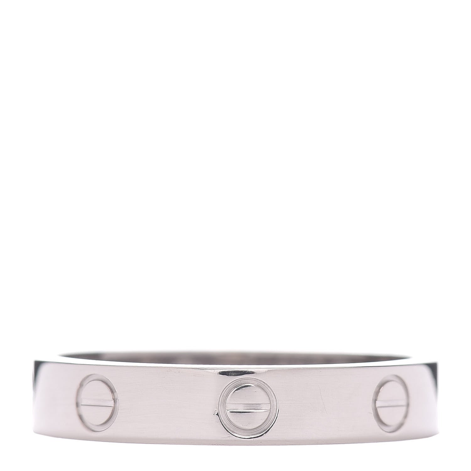 Cartier 18K White Gold 3.5mm LOVE Wedding Band Ring 58 8.5 3 of 4