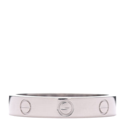Cartier 18K White Gold 3.5mm LOVE Wedding Band Ring 58 8.5 3 of 4