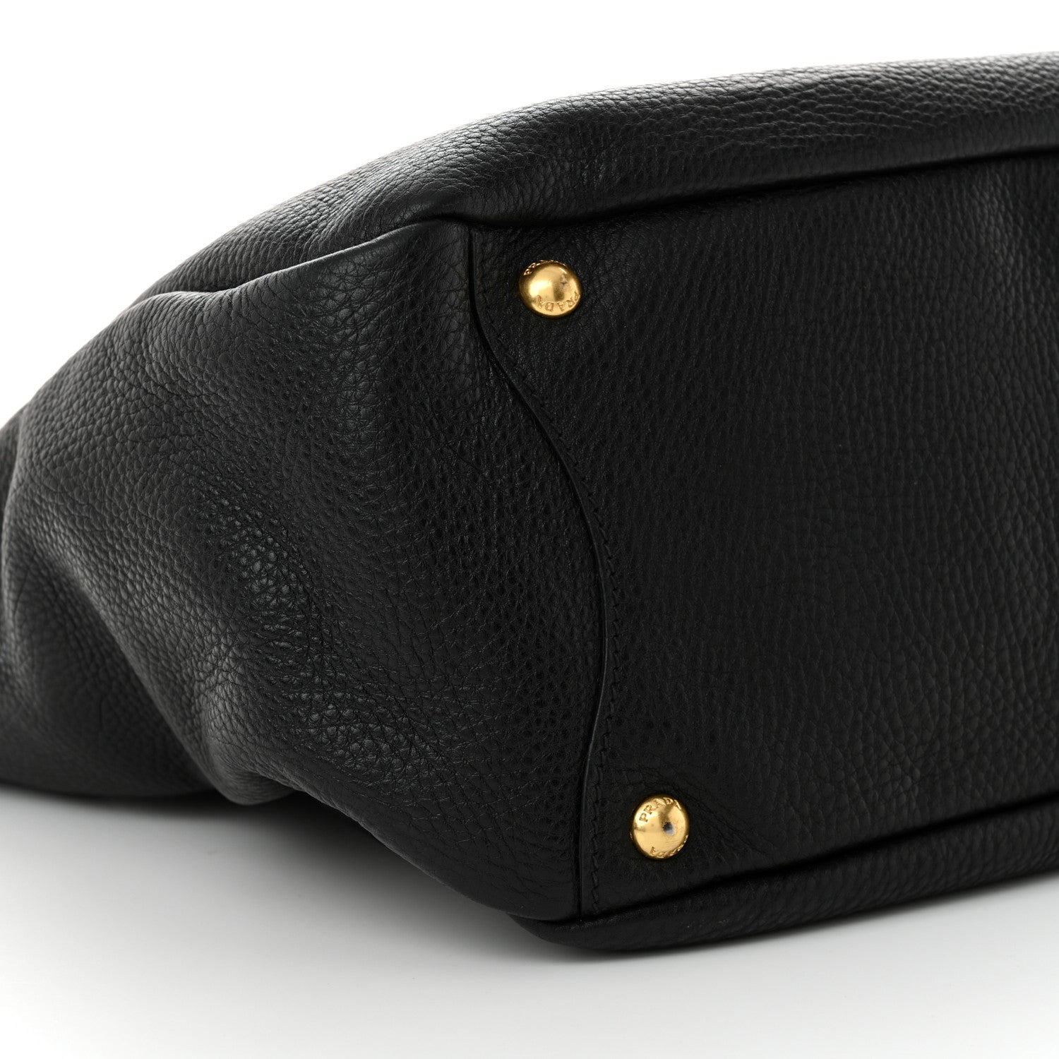 Prada Vitello Daino Side Pocket Hobo Black 9 of 11