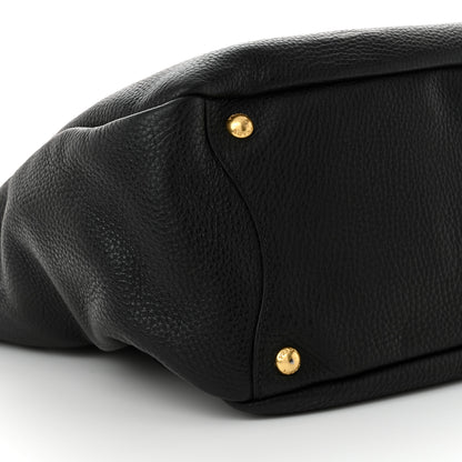 Prada Vitello Daino Side Pocket Hobo Black 9 of 11