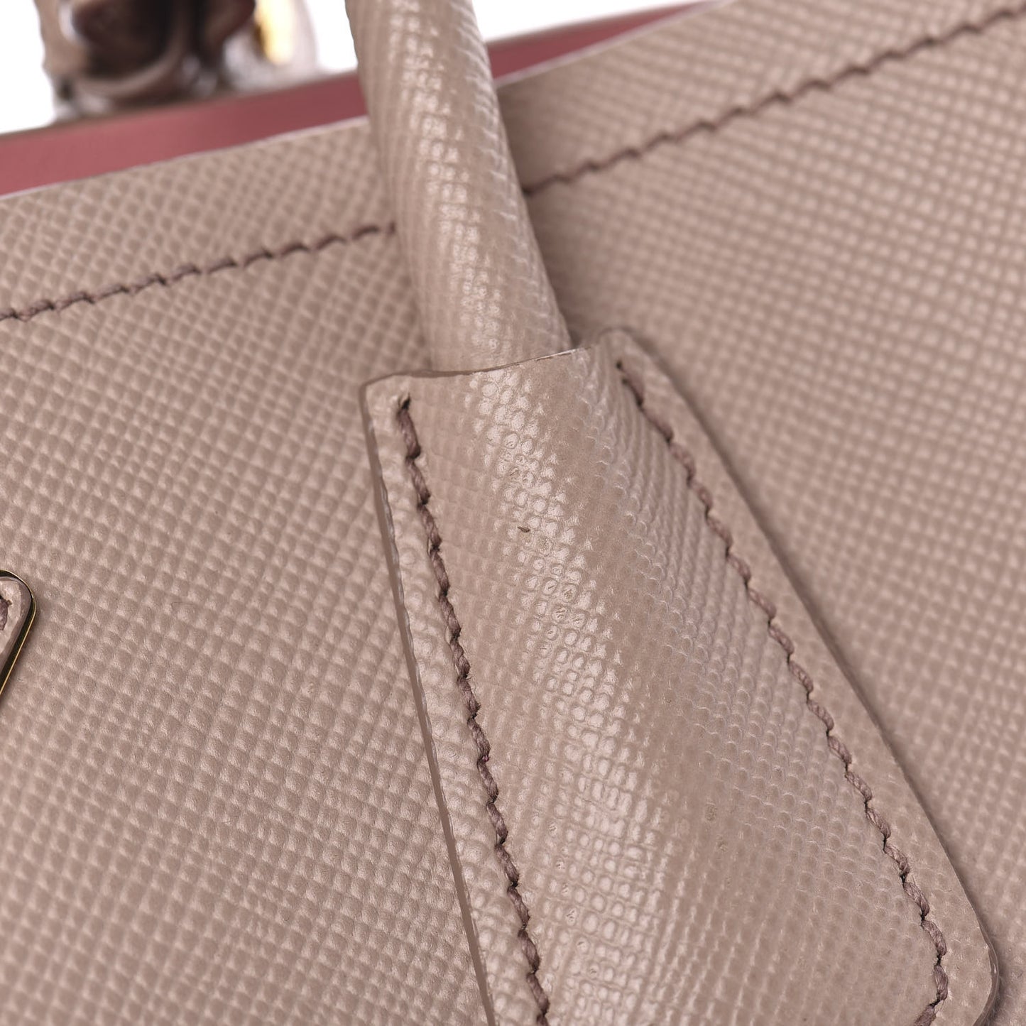Saffiano Cuir Small Double Bag Cammeo Rosa