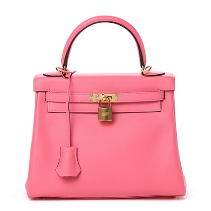 Hermes Swift Kelly Retourne 25 Rose Azalee 1 of 11