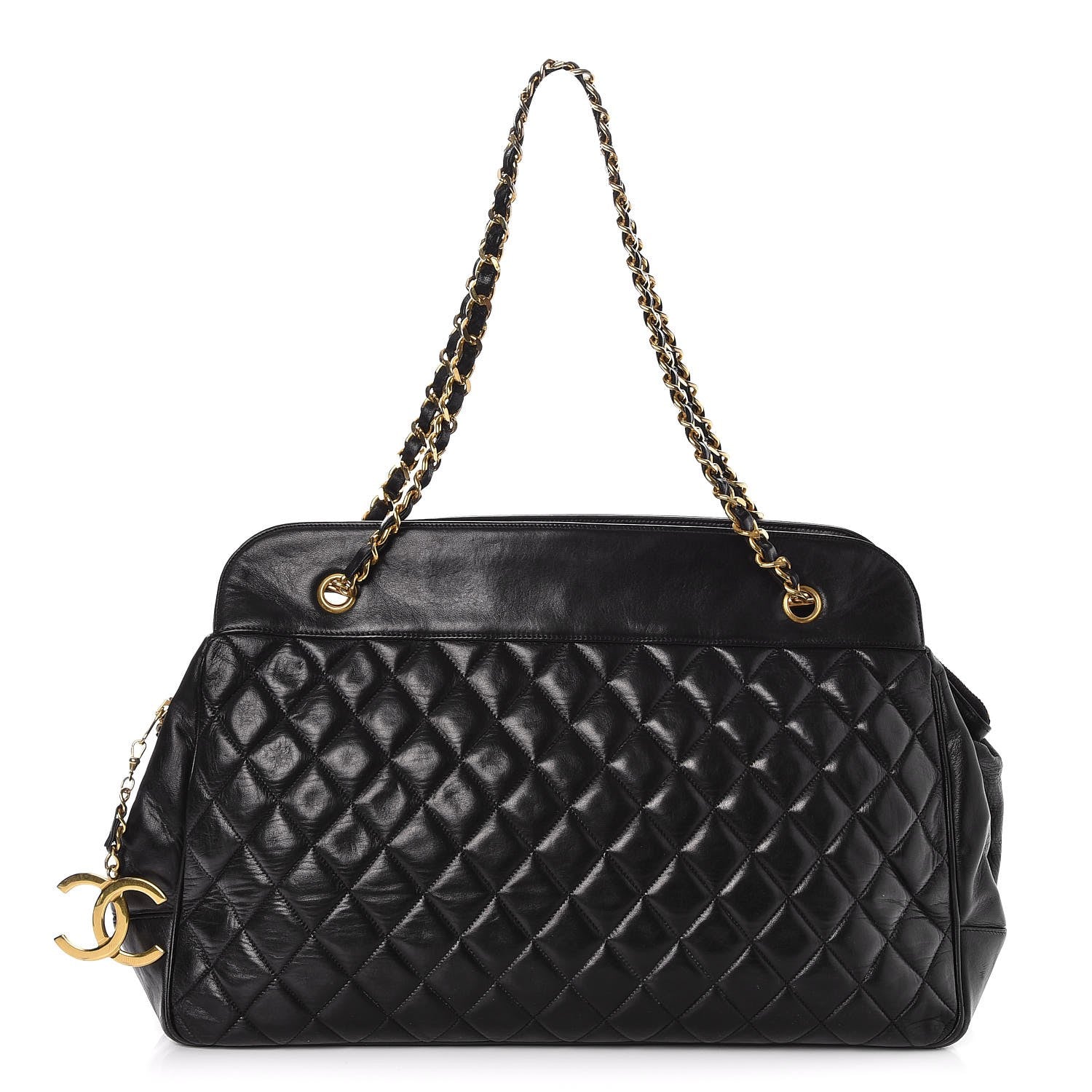 Chanel Lambskin Quilted Shoulder Bag Black 1 of 8