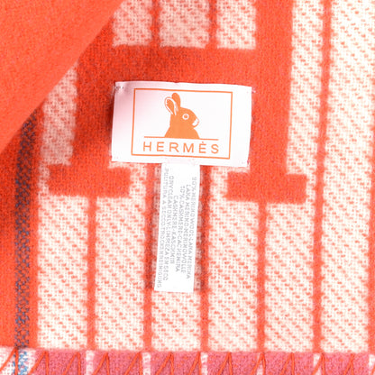 Hermes Wool Cashmere Avalon Passe-Passe Blanket Figue 3 of 3