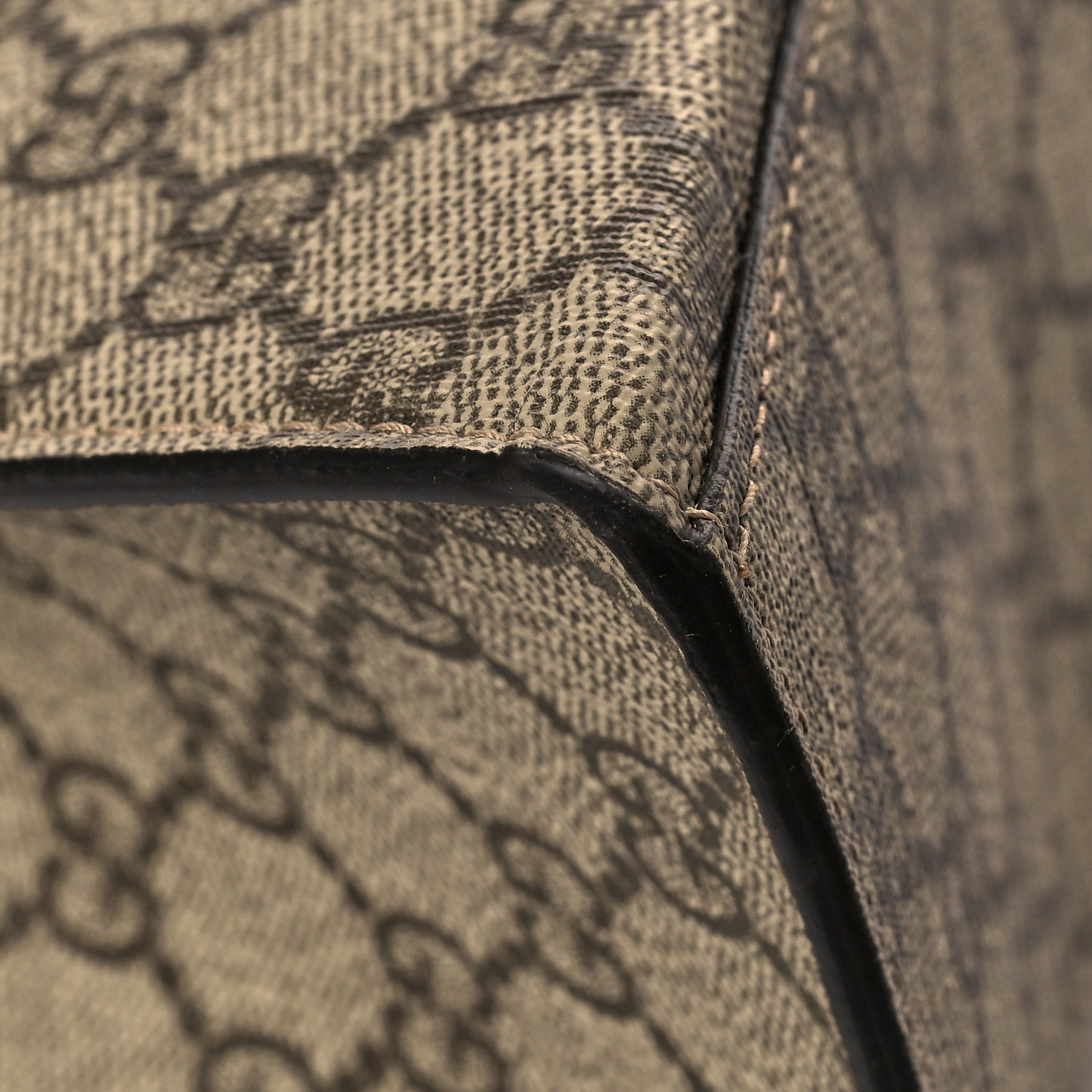 X GUCCI GG Supreme Monogram Small Hourglass Top Handle Bag Beige Ebony