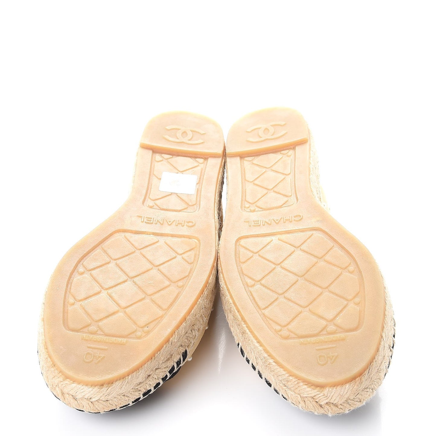 Suede Pearl CC Espadrilles 40 Beige Black