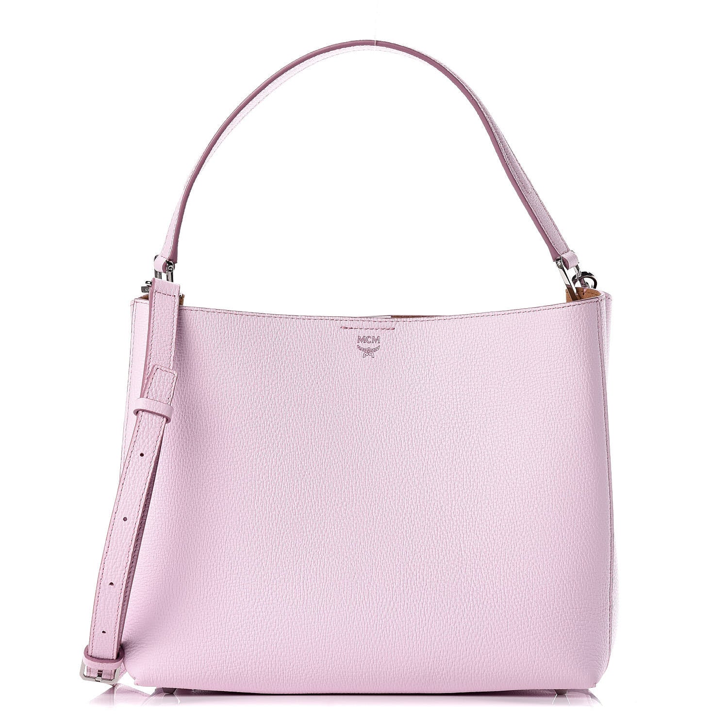 MCM Grained Calfskin Sarah Medium Visetos Hobo Pale Mauve 1 of 13