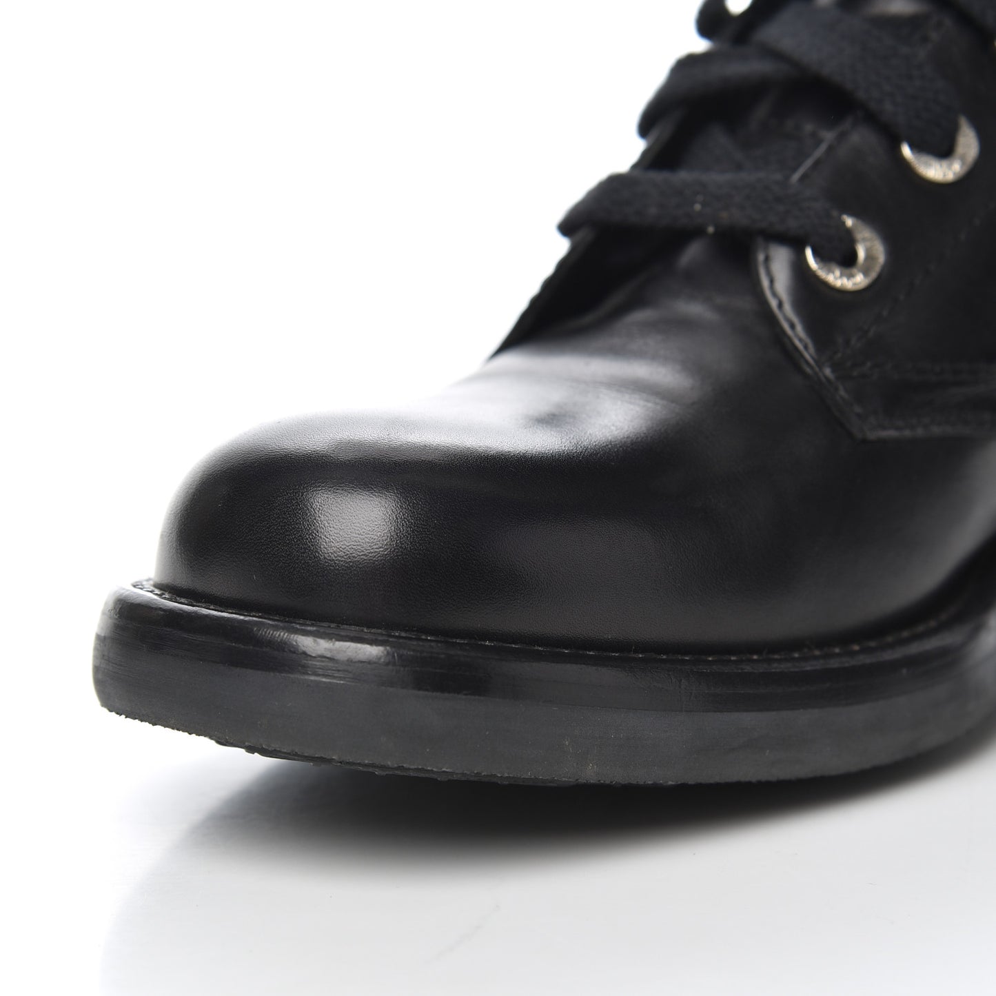 Lambskin Combat Boots 39 Black