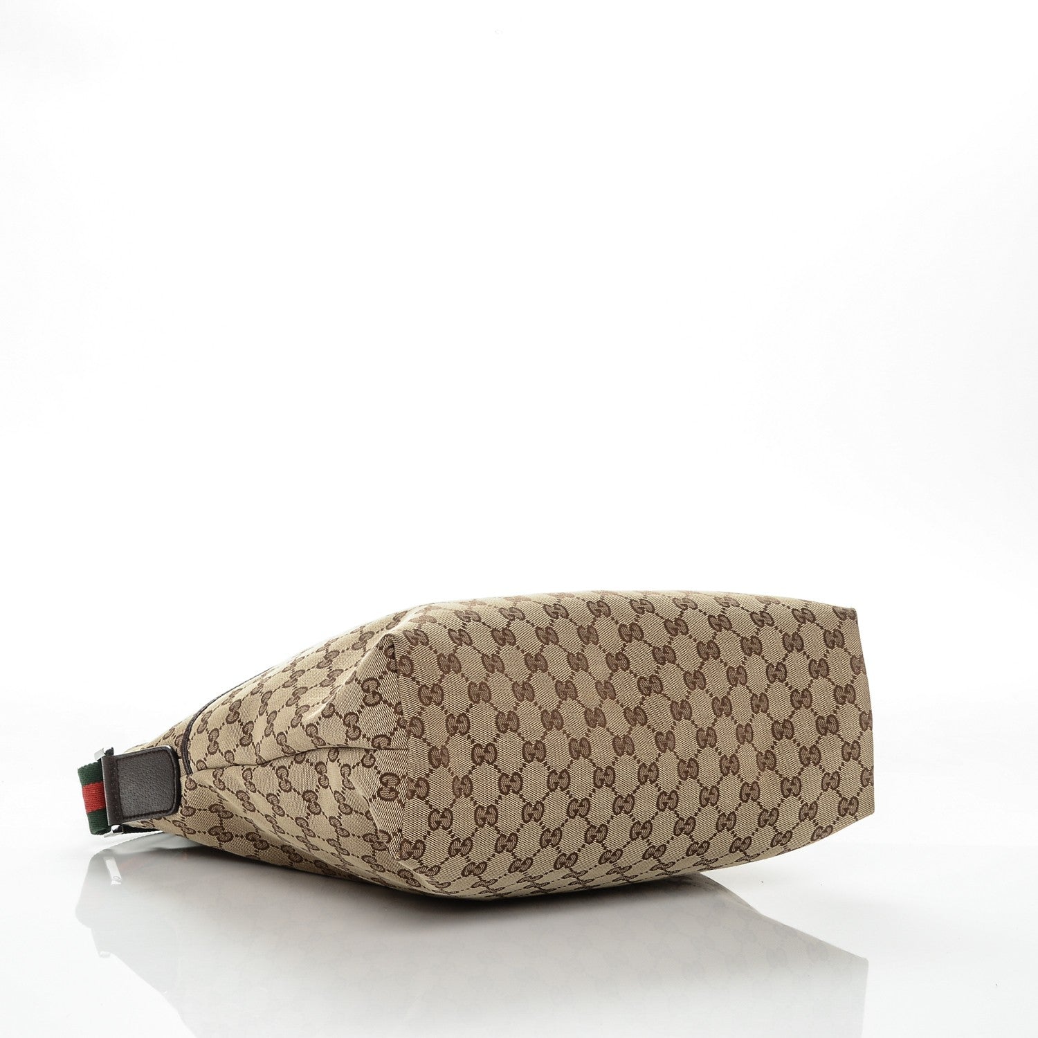Gucci Monogram Web Medium Flat Messenger Bag Brown 4 of 6