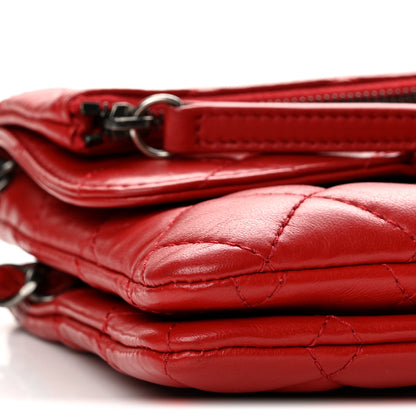 Chanel Lambskin Quilted Mini Multi Flap Bag Red 9 of 11