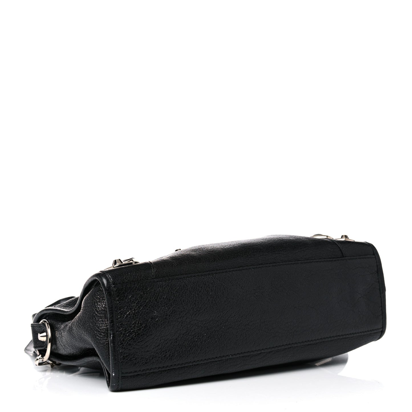 Chevre Silver Metallic Edge Hardware S City Black