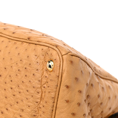 Prada Ostrich Executive Tote Cognac 8 of 13
