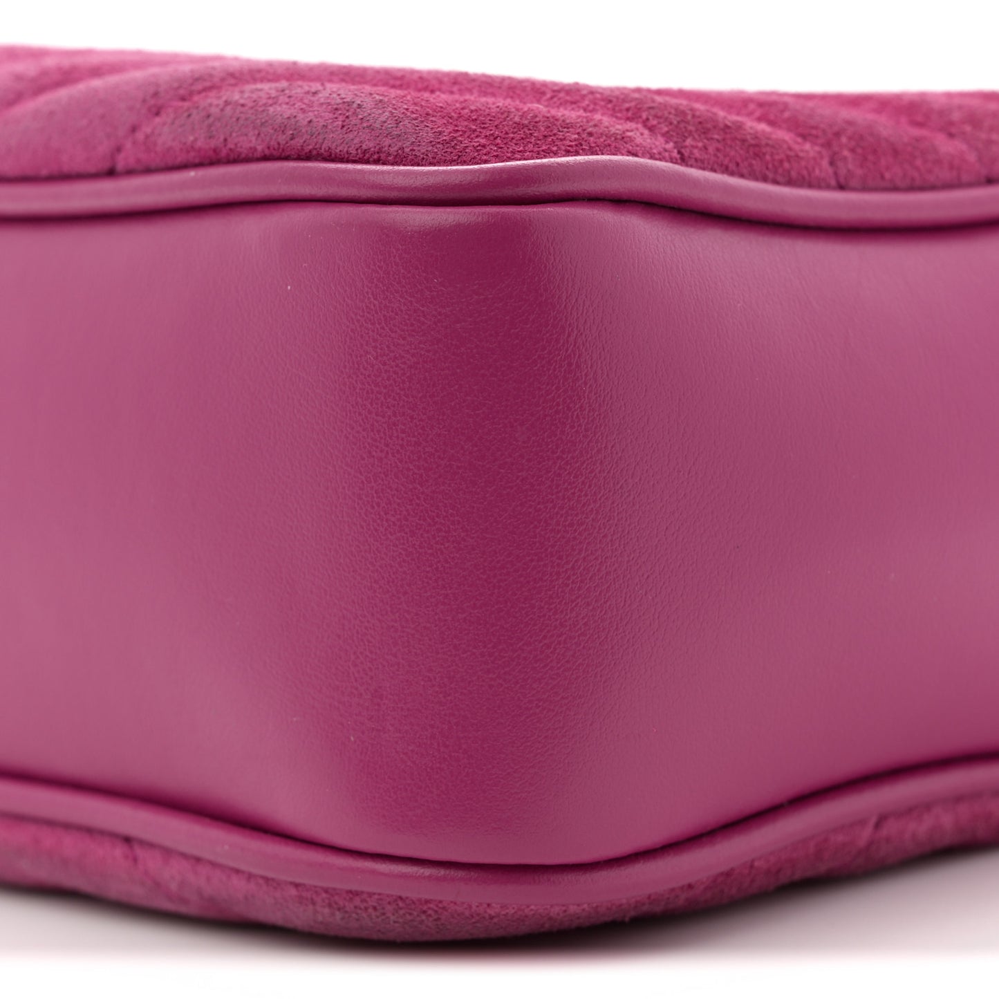 Suede Matelasse Monogram Lou Camera Bag Rose