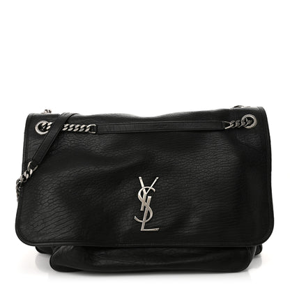 Saint Laurent Grained Lambskin Monogram Oversized Niki Chain Satchel Black 1 of 13