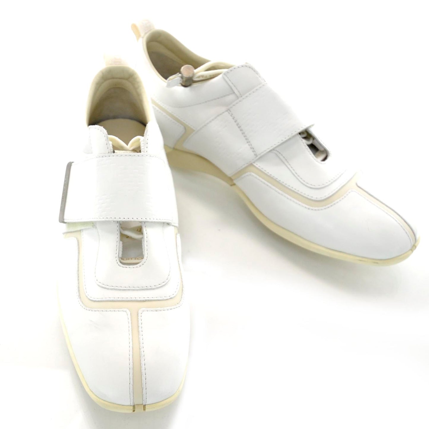 Leather Velcro Sneakers White