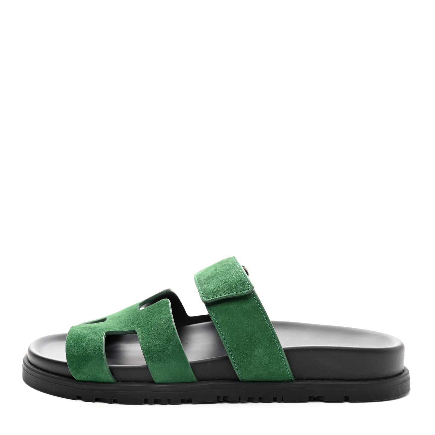 Suede Goatskin Womens Chypre Sandals 35.5 Vert Electrique