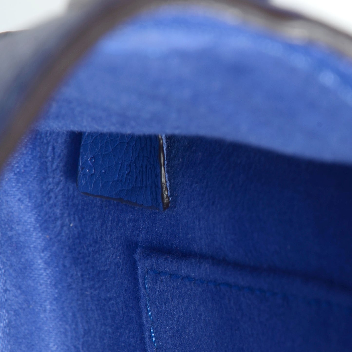 Drummed Leather Nano Luggage Indigo