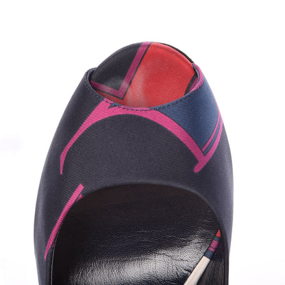 Hermes Silk Les Coupes Kloe 100 Pumps 39.5 14 of 14