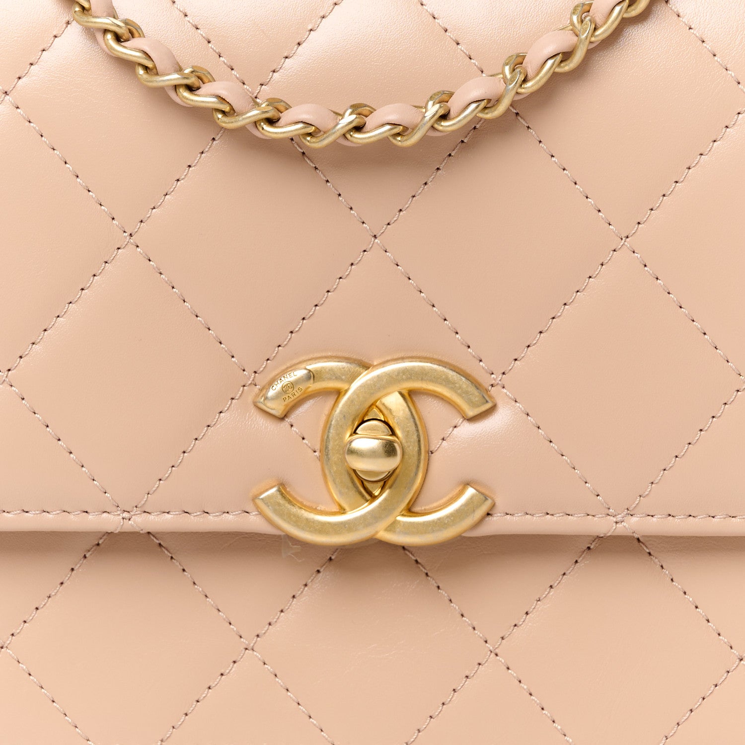 Chanel Calfskin Quilted Perfect Fit Flap Beige 8 of 10