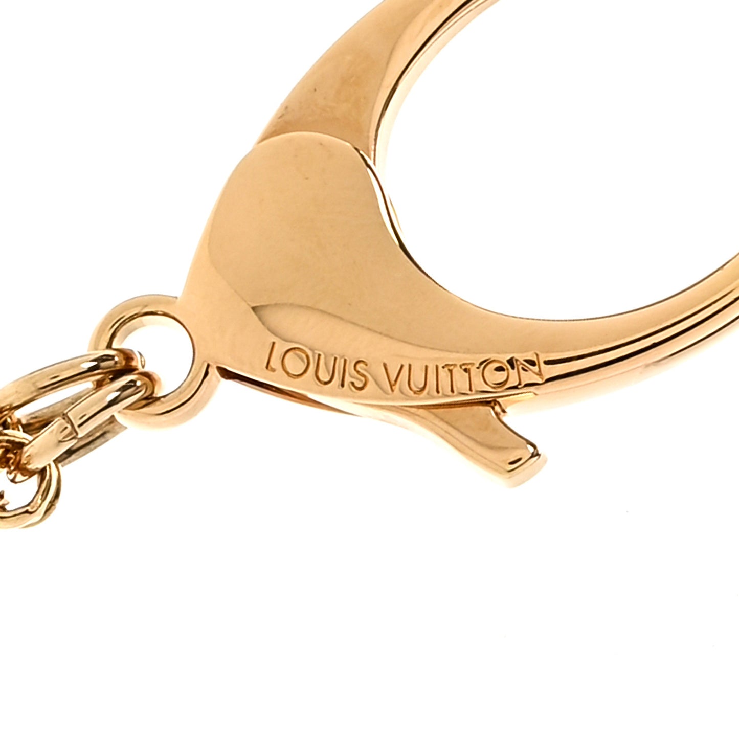 Metal Enamel Fleur De Monogram Bag Charm Dore
