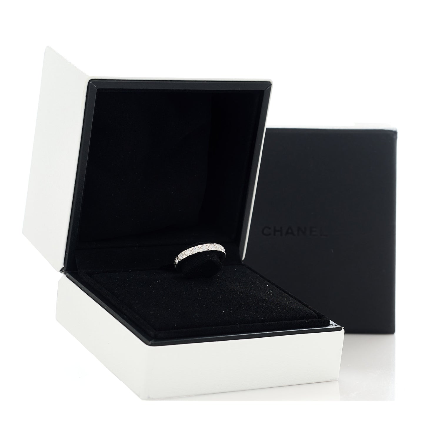 18K White Gold Diamond Mini Coco Crush Ring 51 5.75