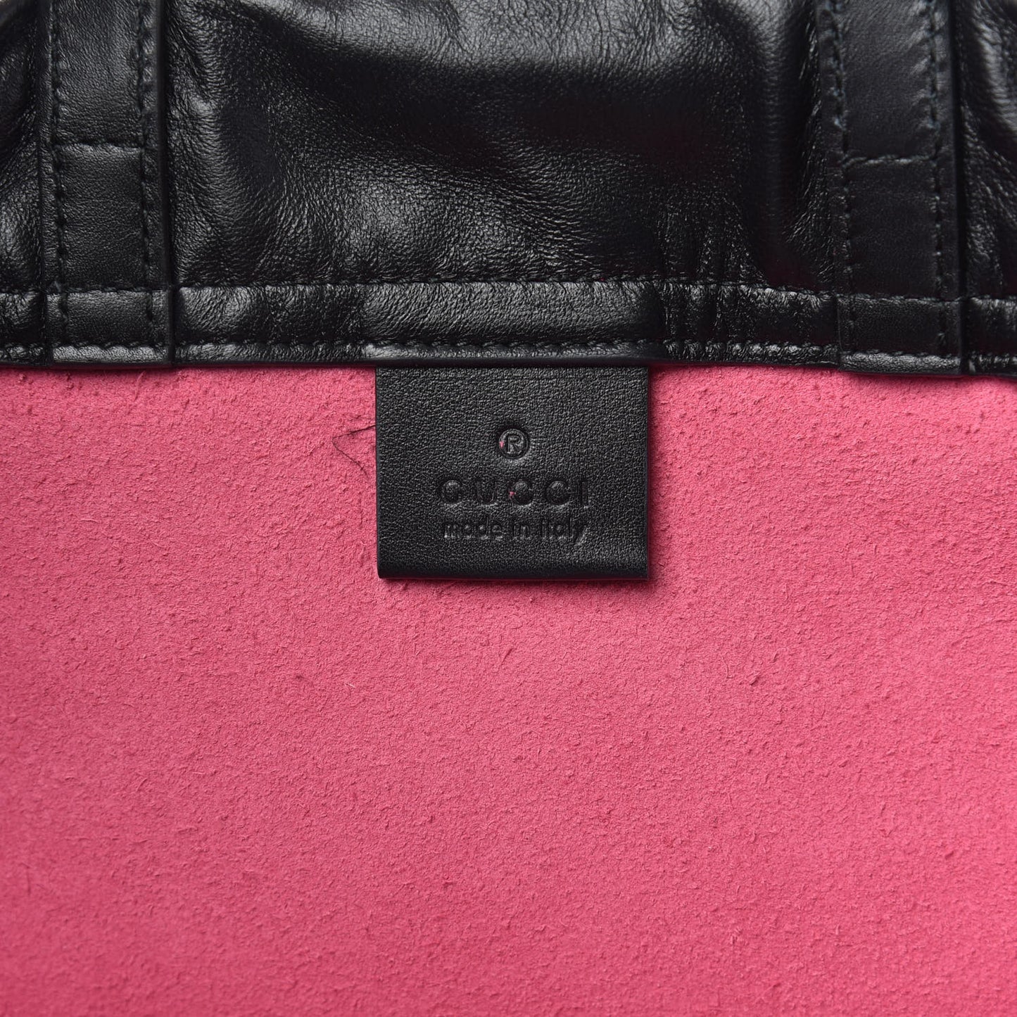Grained Calfskin Logo Drawstring Backpack Box Pink Green Black