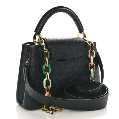 Louis Vuitton Taurillon Enamel Chain Capucines BB Black Multicolor 2 of 9