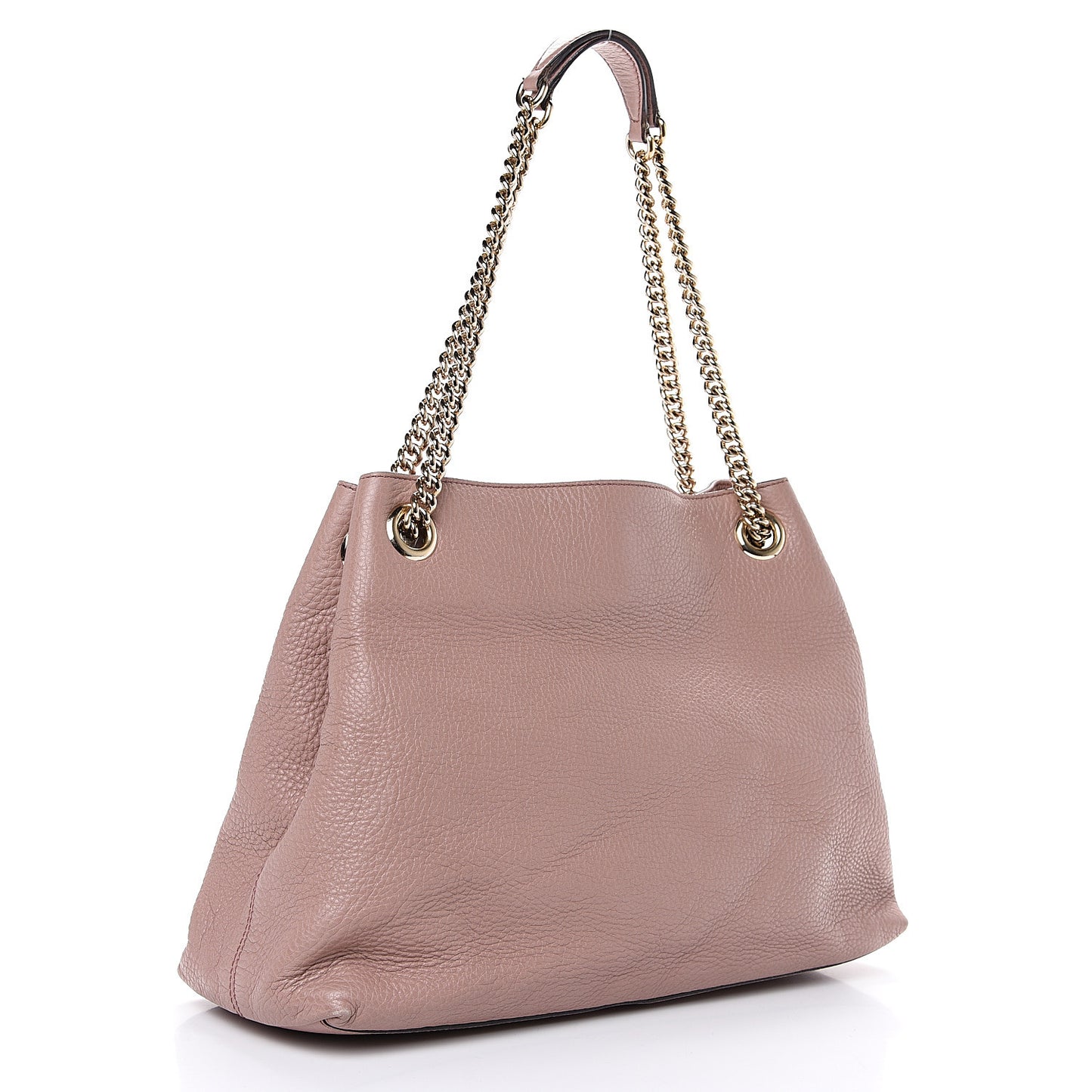 Pebbled Calfskin Medium Soho Chain Shoulder Bag Dark Cipria