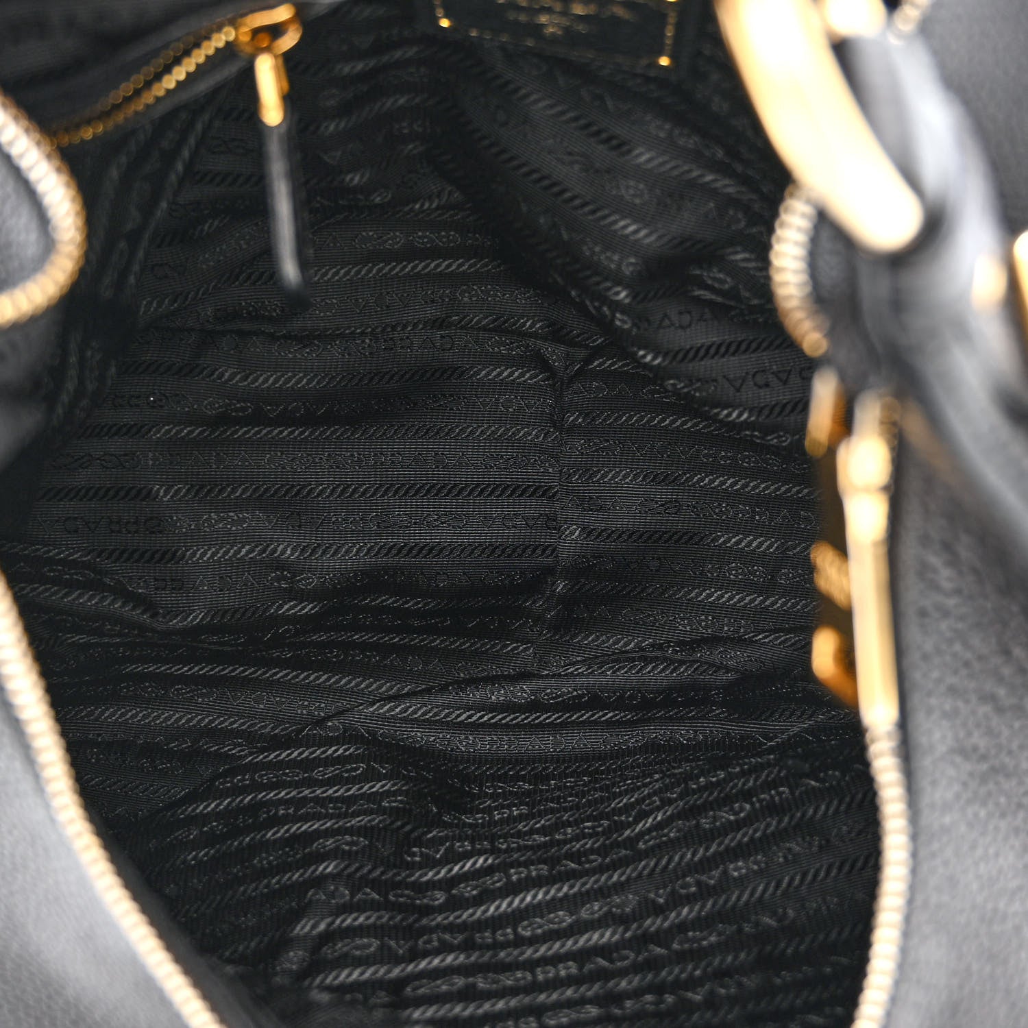 Prada Vitello Daino Hobo Black 6 of 16
